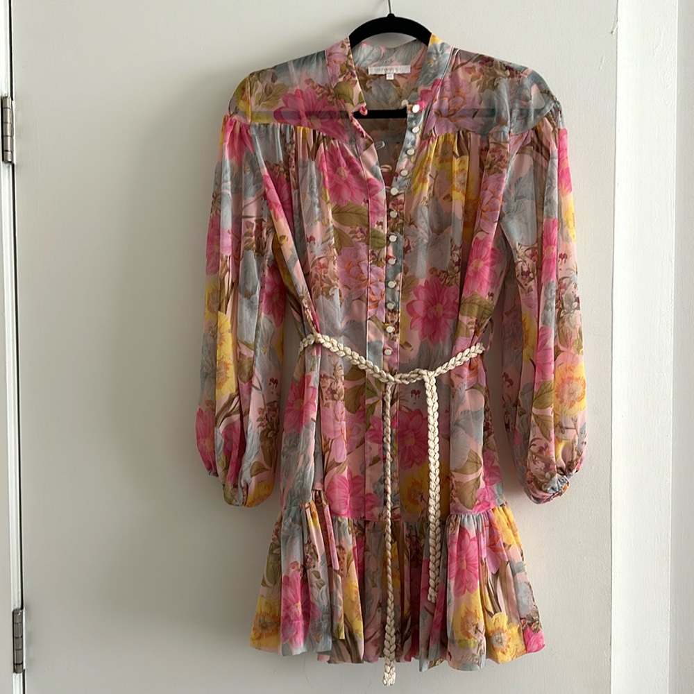 Olivaceous Floral Dress